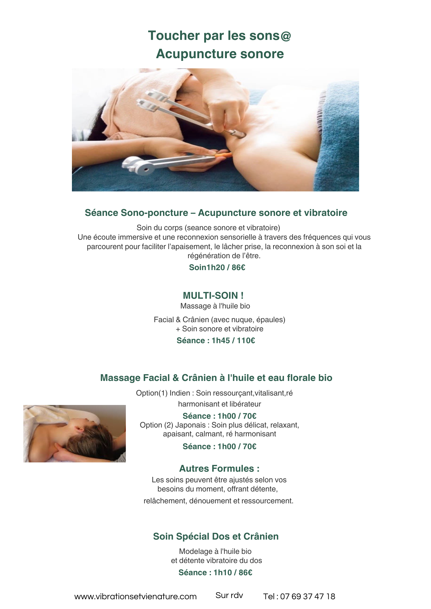 Toucher par le son : Massage